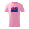 Nový Zéland fotka vlajky - Tričko detské bavlnené - 104-110cm / 3-4 roky ( Ružová )