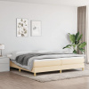 vidaXL Posteľ bez matraca krémová 200x200 cm látka - Krémová - 155540-204952
