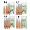 3+1 ZDARMA| GoEco® BAMBOO | Mezizubní kartáčky 0,6 + 0,7 + 0,8 + 1 mm | 24 ks | Z bambusu | Ekologická ústní hygiena