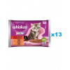 WHISKAS Junior vrecúško 52x85g Classic Meals krmivo pre mačiatka v omáčke s hovädzím a kuracím mäsom