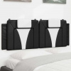 Polštář na čelo postele černý a bílý 120 cm umělá kůže Black and white 374786