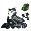 Muuwmi SET Set. detské inline korčule, zelené veľkosť 29-32, chrániče, taška