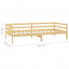 vidaXL Denná posteľ s matracom 90x200 cm, borovicový masív - Biela - 59801-14748