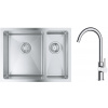 Súprava nerezový drez Grohe K700 31577SD1, kuchynská batéria Oltens Skafta 35206100