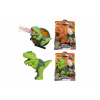 Teddies Dinosaurus pištoľ plast 13x16cm vypúšťajúca paru na batérie so svetlom, zvukom 2 farby