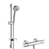 Hansgrohe Croma 100, sprchový set s termostatom, 3 prúdy, tyč 650 mm, chrómová, HAN-27086000