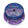Verbatim DVD+R 25ks, 4.7GB 16x 43500 - DVD disk