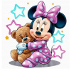 CUKROVÁ TLAČ Masa Jedlý obrázok na tortu MYŠKA MINNIE MEDVEĎ + MENO POSTAVY 1