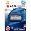 AgfaPhoto Power alkalická batéria 9V, blister 1ks AP-6LR61-1B