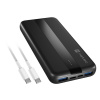 Power banka Natec TREVI SLIM Q V2 10000mAh, 2X USB-A 18W, 1X USB-C 20W, USB-C - USB0-C kábel, čierna NPB-2294