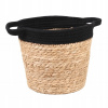 OKRÚHLY KOŠÍK ZO SITINY A ŠNÚRKY BOHO 23x23x20 cm