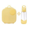 b.box Box na občerstvenie stredný + Fľaša so slamkou 600 ml - set lemon twist