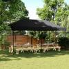 VidaXL Skladací párty stan typu pop-up, čierny, 580x292x315 cm