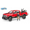 BRUDER 2502 Terénne auto RAM s motocyklom a figúrkou