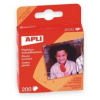APLI Samolepiace rohy na fotky, 18x17 mm, APLI, priehľadná, 200 ks/bal