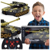 VEĽKÝ DIAĽKOVO OVLÁDANÝ TANK S OVLÁDAČOM RC AKU SVIETI ZVUK OTOČNÁ VEŽA