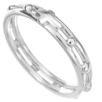 Argento Strieborný prsteň ruženec 72850 | Veľkosť prsteňa: 64 mm