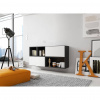 Cama Meble Závesná komoda ROCO RO 15, čierny mat/čierny mat/biely mat