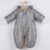 Zimná dojčenská kombinéza s kapucňou s uškami New Baby Pumi grey - 68 (4-6m)
