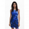 Dámské šaty DESIGUAL 25SWVK47 5011 VEST BRATISLAVA 5011 BLUE velikost L