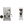 Profitec GO, brushed stainless steel + Eureka Mignon XL, CR white