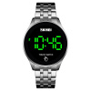 Skmei 1579 celokovové LED hodinky Touch Me Strieborné