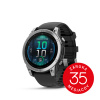 Smart hodinky GARMIN fenix E - 47mm, AMOLED, Stainless Steel/Graphite, Black band