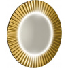 Sapho PRIDE guľaté zrkadlo s LED osvetlením v ráme, o 75cm, zlato PD750