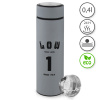 TFY No.93158-2GREY Termoska na kávu a čaj so sitkom, 0,4 L
