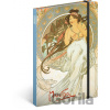 Alfons Mucha Notes Hudba linajkový 13 × 21 cm