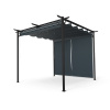 Blumfeldt Pantheon Robust Pergola 3x3 m, práškovo lakovaná oceľ, odolná voči poveternostným vplyvom, s bočnými roletami (GDI17-PRobust3x3GBl)