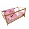 Postieľka pre bábiku - Drevená bábika Detská postieľka + lôžkoviny Minky (Postieľka pre bábiku - Drevená bábika Detská postieľka + lôžkoviny Minky)