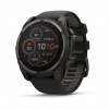 Garmin - fenix 8 Solar Sapphire - 51 mm - Carbon Gray DLC Titanium with Black | Pebble Gray Silicone Band, EU 010-02907-11