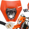 PREDNÁ STRANA S REFLEKTOROM svetlo lampa ORANŽOVÁ pre cross enduro