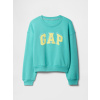 GAP Detská mikina oversize s logom Zelená S