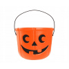 Vedierko na sladkosti GoDan oranžové, usmievavá tekvica, 18x14 cm