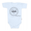 Body krátky rukáv Baby Nellys, Made with love, svetlo modré, veľ. 80 Baby Nellys