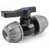 Guľový ventil pre potrubie, prípojka na PE rúru Ø25 mm / Ø25 mm / PN10 Bradas