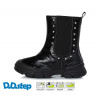 D.D.STEP Zimné kožené topánky W056 rock - black Veľkosť-obuvi: 26