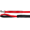Vodítko na plameniaky Kayga Red - nylonové vodítko na psa, s elastickým puzdrom a 2 rúčkami, červené, 153cm/25mm