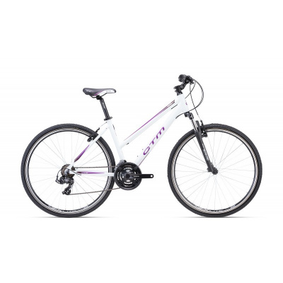 CTM crossový bicykel MAXIMA 1.0 bielofialová perleť 28" 2023 L Externý sklad