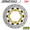 NG brzdový kotúč plávajúci YAMAHA YZF R6 99-02, YZF R1 98-03 (298x132x5) (6x8,5)