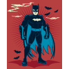 ZUTY Maľovanie podľa čísel - KRESLENÝ BATMAN Rámovanie: vypnuté plátno na rám, Rozmer: 40x50 cm