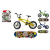 Teddies Bicykel + skateboard prstový skrutkovací 10 cm