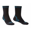 Vodotesné ponožky Bridgedale StormSock Mid Boot - čierna/modrá 44-47