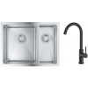 Set nerezový drez Grohe K700 31577SD1, kuchynská batéria Oltens Skafta 35206300