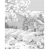 ZUTY Bodkovanie - ZRUB V HORÁCH Rámovanie: vypnuté plátno na rám, Rozmer: 80x100 cm