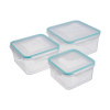 Dóza MagicHome Lunchbox set, štvorcové, sada 3 ks, 700/1200/2000 ml