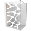 Mexen Kioto sprchová stena Walk-in 110 x 200 cm, biela vlna 8 mm, ružové zlato - 800-110-101-60-97