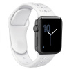 BStrap Silicone Sport remienok na Apple Watch 42/44/45mm, White